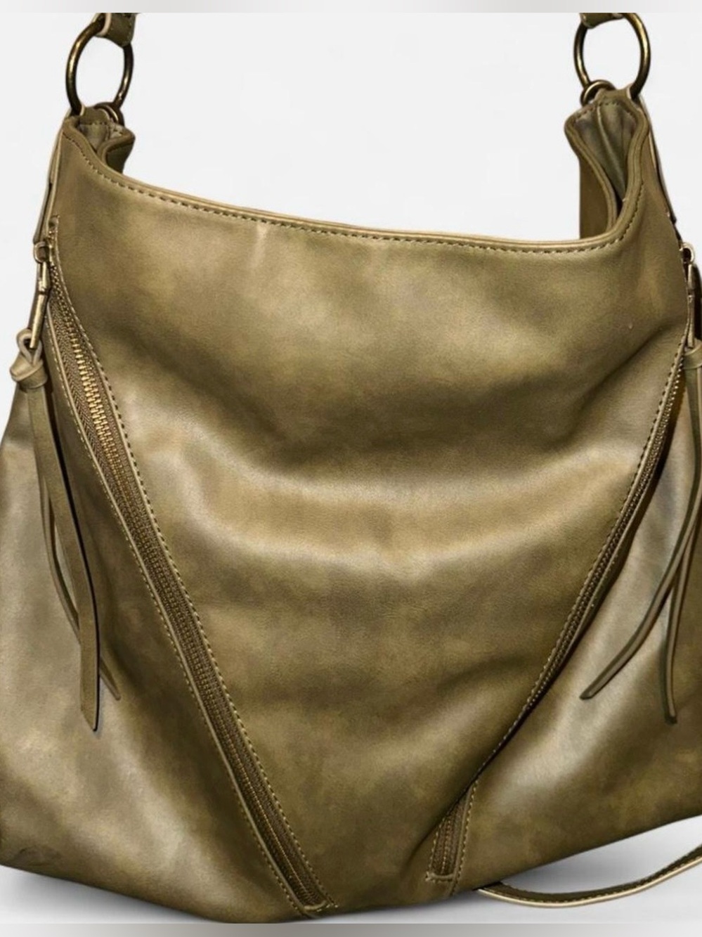 Olive Hobo Shoulder Bag - Unbranded